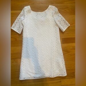 Lilly Pulitzer Little Topanga Dress Girl’s White Breakers Lace size L